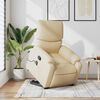 vidaXL Stand Up Massage Recliner Chair Cream Polyester, Metal, Plywood
