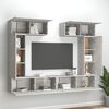 vidaXL TV Cabinet Set Set of 6 Concrete grey Engineered wood Medium