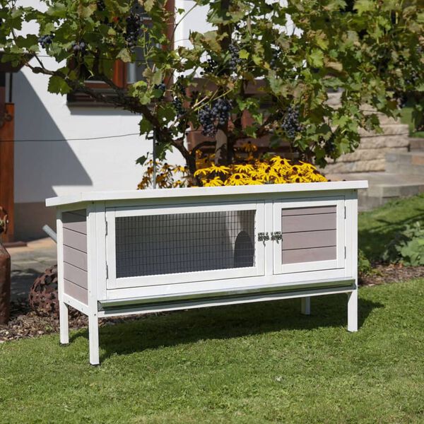 Kerbl Rodent Cabin White Wood, Bitumen, Plastic 45.7x17.7x24.4 in