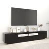 vidaXL TV Cabinet Black Engineered Wood 78.7 x 13.8 x 15.7 in TV Cabinet