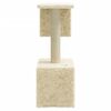 vidaXL Cat Tree Cream Engineered wood, plush, sisal Medium Cat Tree