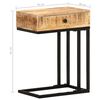 vidaXL Side Table Natural Solid mango wood with powder-coated steel Medium