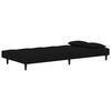vidaXL Sofa Bed Black Velvet (100% polyester), wood, plastic 2-seater