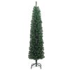 vidaXL Artificial Christmas Tree Green PVC, Steel Slim Lightweight