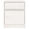 vidaXL Bedside Cabinet White Solid Pine Wood Medium Bedside Cabinet