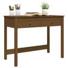 vidaXL Desk Honey brown Solid pine wood Medium Desk Rectangular