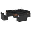 vidaXL Garden Sofa Set Black