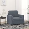 vidaXL Sofa Chair Dark Grey Velvet (100% polyester), Metal, Foam Single