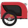 vidaXL Pet Bike Trailer Red and black Oxford fabric, Iron, PVC Compact