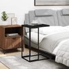 vidaXL Side Table Black Engineered Wood Small Durable Side Table