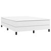 vidaXL Bed Frame White Faux leather, plywood, engineered wood Queen