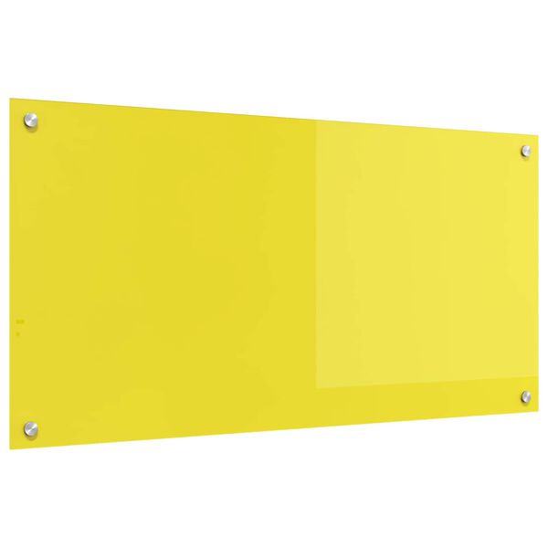 vidaXL Kitchen Backsplash Yellow 39.37 x 19.69 x 0.24 in