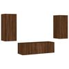 vidaXL TV Wall Cabinet Brown oak Engineered wood Standard