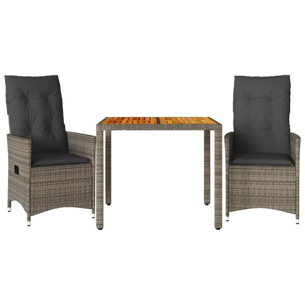 vidaXL Bistro Set Grey, Dark Grey