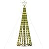 vidaXL LED Christmas Tree Warm white, dark green PVC, Copper, Iron