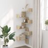vidaXL Wall Corner Shelf Sonoma Oak Engineered Wood Medium