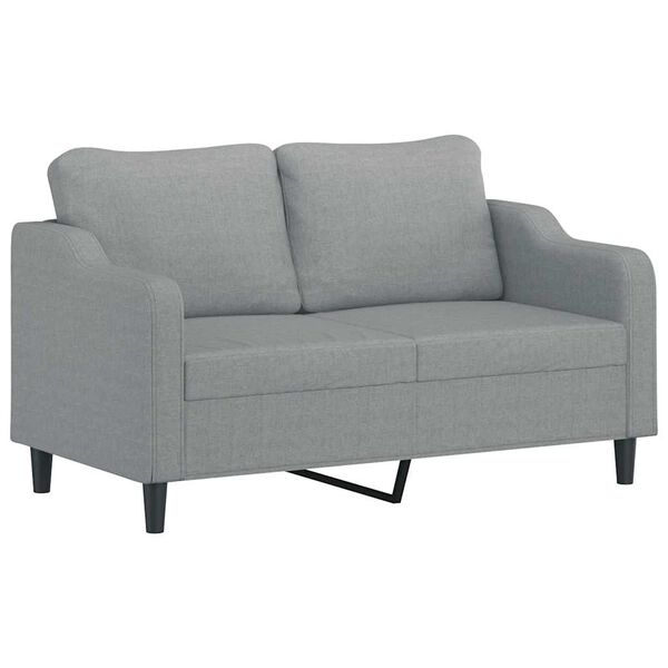 vidaXL Sofa Set Light Gray Fabric (100% polyester) 3 Piece Set Sofa Set