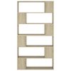 vidaXL Book Cabinet Room Divider Sonoma oak Engineered wood 74.0 in height