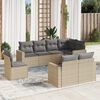 vidaXL Garden Sofa Set Beige, Light Grey