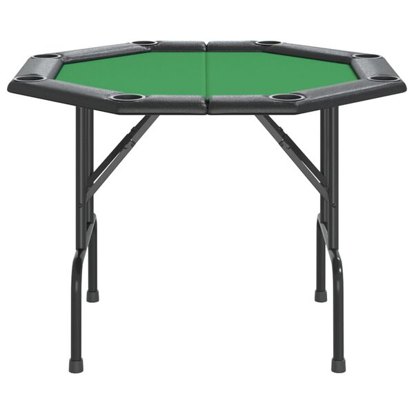vidaXL Poker Table Green Engineered wood, felt, artificial leather, steel