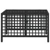vidaXL Garden Sofa Set Black PE Rattan, Powder-Coated Steel, Tempered Glass