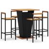 vidaXL Garden Bar Set Black