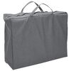 vidaXL Baby Playpen with Mattress Dark Gray Linen Fabric