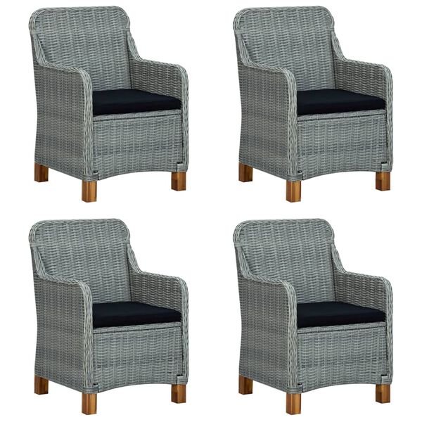 vidaXL 5 Piece Patio Dining Set Light Gray