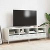 vidaXL TV Cabinet White Cold-rolled steel 53.1 x 15.4 x 17.1 in