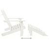 vidaXL Garden Chair White Fir Wood 2-seater Ergonomic Adirondack Chair