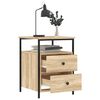 vidaXL Bedside Cabinet Set of 2 Sonoma oak Engineered wood, iron Medium