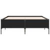 vidaXL Bed Frame Black Engineered wood King Size Modern Bed Frame