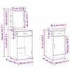 vidaXL Dressing Table 2 pcs Gray 50 x 41 x 135 cm Engineered wood