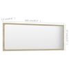 vidaXL Mirror Sonoma oak Engineered wood, acrylic 39.4 x 0.6 x 14.6 in