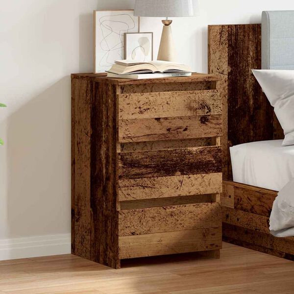 vidaXL Bedside Cabinet Old wood Engineered wood Small Bedside Cabinet