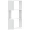 vidaXL Corner Bookcase 3-Tier White 19.7x19.7x40.2" Engineered Wood