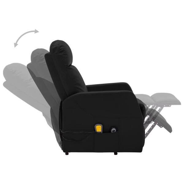 vidaXL Stand Up Massage Chair Black