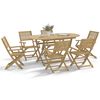 vidaXL Garden Chair Set of 8 Light Wood Solid Acacia Wood Medium