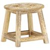 vidaXL Stool Brown with white patterns Solid mango wood 15.0x15.0x13.8 in