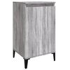 vidaXL Bedside Cabinet Set of 2 Grey sonoma Engineered wood, metal