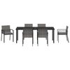 vidaXL Garden Dining Set 6 pcs Grey Powder-Coated Steel