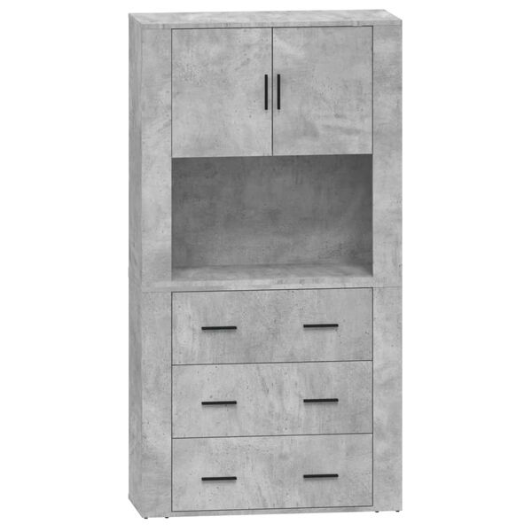 vidaXL Highboard Concrete Gray Engineered Wood