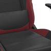 vidaXL Gaming Chair Black and Wine Red Faux Leather, Metal, Plywood Medium