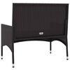 vidaXL Garden Bench Black Poly Rattan 2-seater Removable Covers Modern