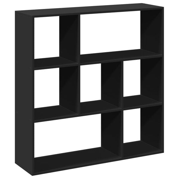 vidaXL Room Divider Bookcase Black Engineered wood Medium