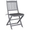 vidaXL Outdoor Chair Set of 6 Grey washed