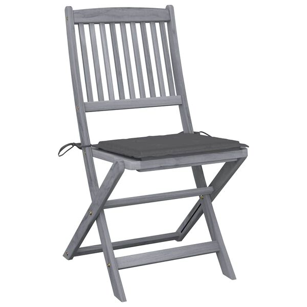 vidaXL Outdoor Chair Set of 6 Grey washed