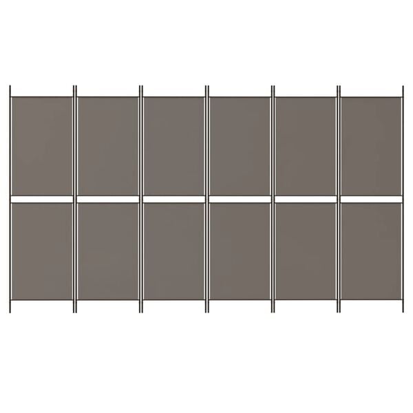 vidaXL 6-Panel Room Divider Anthracite 118.1"x86.6" Fabric