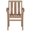 vidaXL Stackable Patio Chairs with Cushions 8 pcs Solid Teak Wood