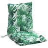 vidaXL Lowback Chair Cushion Set of 6 Leaf pattern Oxford fabric